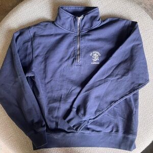 Brandy Melville Blue 1/4 Zip Sweatshirt / one size